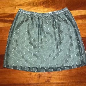 JCREW Green Mini Skirt